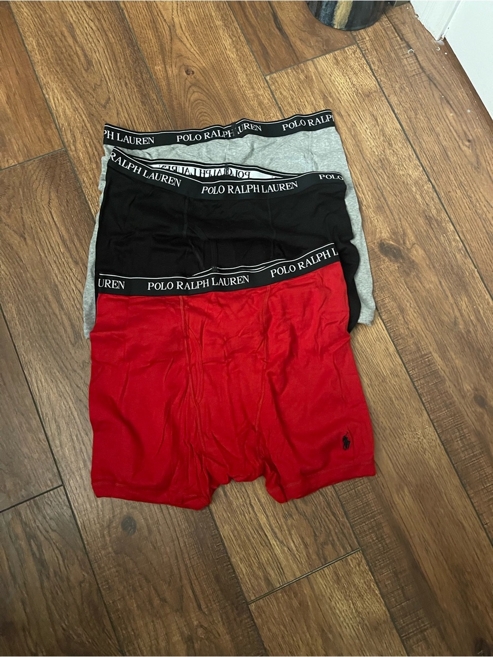 Polo by Ralph Lauren Boxer Briefs Trio - Red, Black, Gray